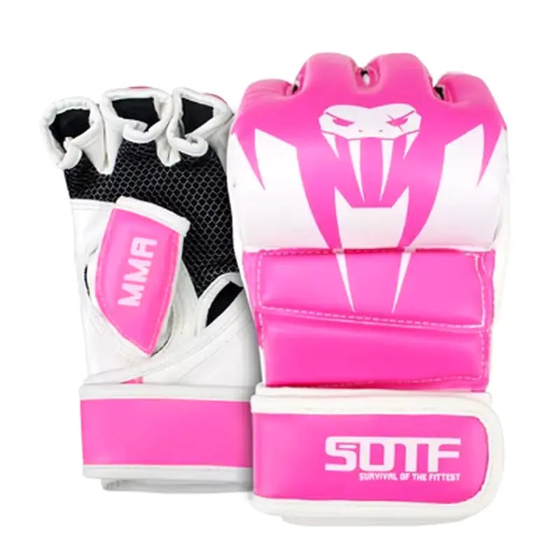 SOTF Adults MMA Venomous Snake Multicolor Boxing Gloves MMA Tiger Muay Thai Gloves Muay Thai Boxing Fight Glove Sanda Pads Box
