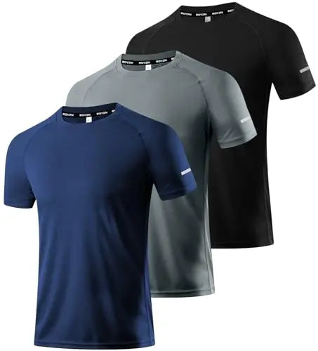 Boyzn 1, 3 or 5 Pack Men's Workout Running Shirts, Dry Fit Moisture Wicking T-Shirts, Sports Gym Athletic Short Sleeve Shirts The Champ Gear