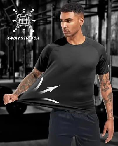 Boyzn 1, 3 or 5 Pack Men's Workout Running Shirts, Dry Fit Moisture Wicking T-Shirts, Sports Gym Athletic Short Sleeve Shirts The Champ Gear