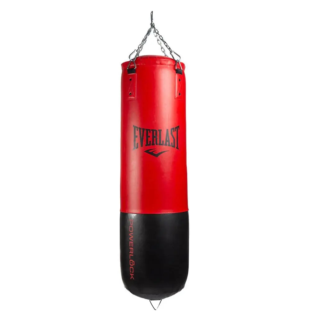 Everlast Powerlock Heavy Bag - Easy Heavy-Duty Chain Assembly, Shock Absorption, Sand-Filled Core - Ideal for Training, Boxing, Fight Sports, Fitness, Home Gym The Champ Gear