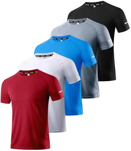 Boyzn 1, 3 or 5 Pack Men's Workout Running Shirts, Dry Fit Moisture Wicking T-Shirts, Sports Gym Athletic Short Sleeve Shirts The Champ Gear