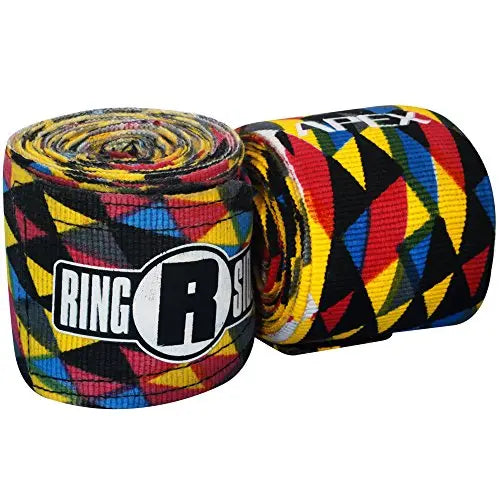 Ringside Apex 130” Boxing Hand Wraps Pair - Durable, Elastic Training Wraps with Hook & Loop Closure, Multi-Color Options, Perfect for MMA, Muay Thai, Kickboxing The Champ Gear