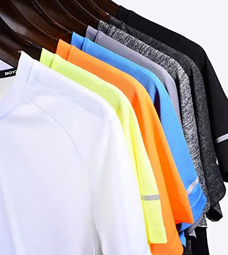 Boyzn 1, 3 or 5 Pack Men's Workout Running Shirts, Dry Fit Moisture Wicking T-Shirts, Sports Gym Athletic Short Sleeve Shirts The Champ Gear