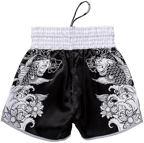 Hardcore Training Muay Thai Shorts Japanese Cortoon Design Kick Boxing MMA Combat Sport Sparring Trunks Cage Fight The Champ Gear
