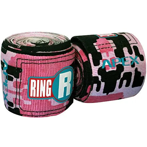 Ringside Apex 130” Boxing Hand Wraps Pair - Durable, Elastic Training Wraps with Hook & Loop Closure, Multi-Color Options, Perfect for MMA, Muay Thai, Kickboxing The Champ Gear