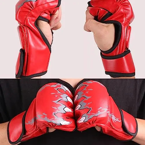 Half-Finger Boxing Fight Gloves | MMA Gloves for Sparring Training - The Champ Gear