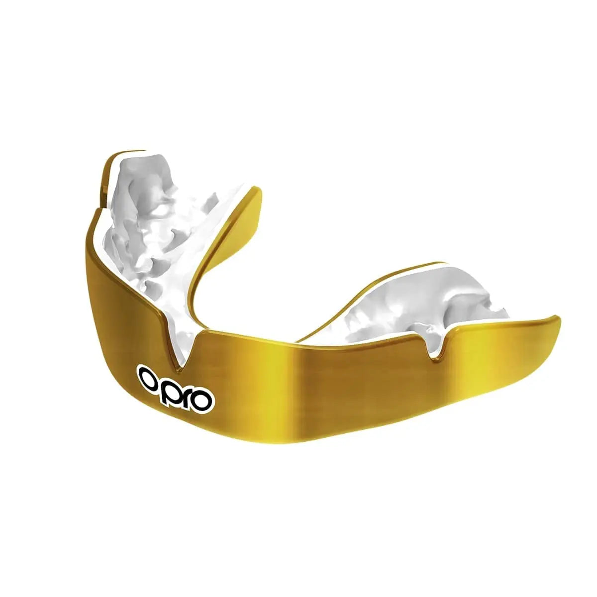 OPRO Instant Custom-Fit Sports Mouth Guard, Revolutionary Fitting Technology for Ultimate Comfort, Protection & Fit, Gum Shield, Dentist Mouthguard for Rugby, Boxing, Hockey, MMA (Gold Teeth, Adult) The Champ Gear