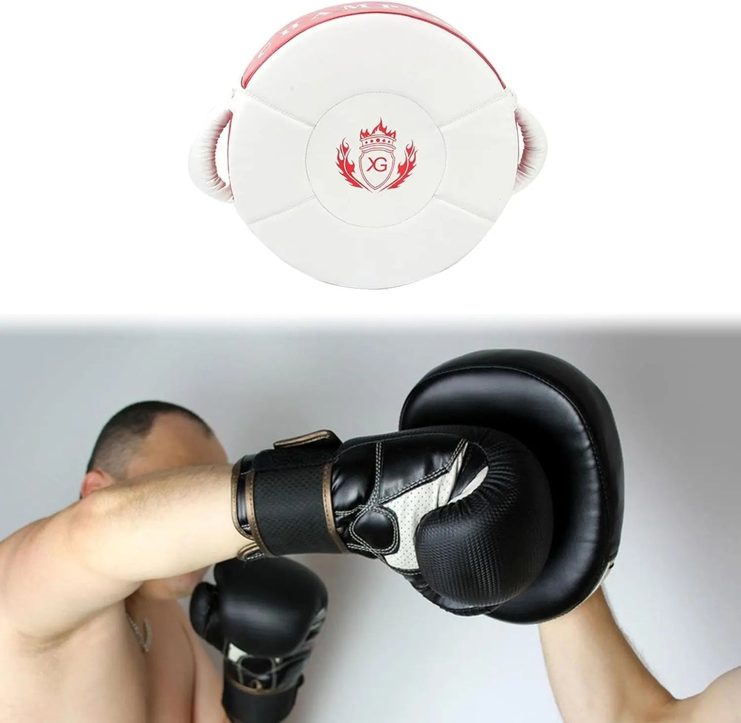 Oshhni Kick Target Punch Shield with Handle for Boxing Training Equipment The Champ Gear