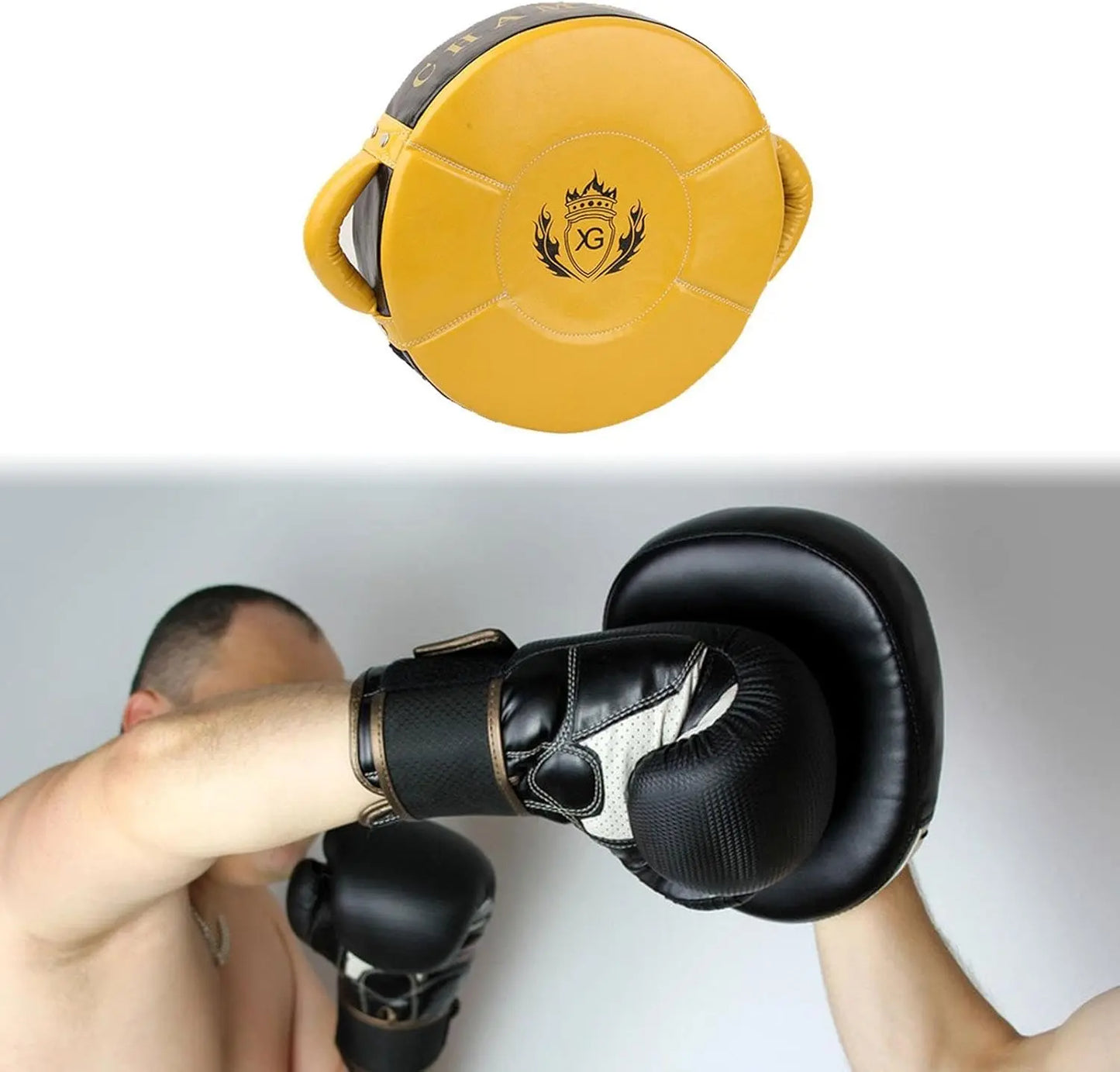 Oshhni Kick Target Punch Shield with Handle for Boxing Training Equipment The Champ Gear