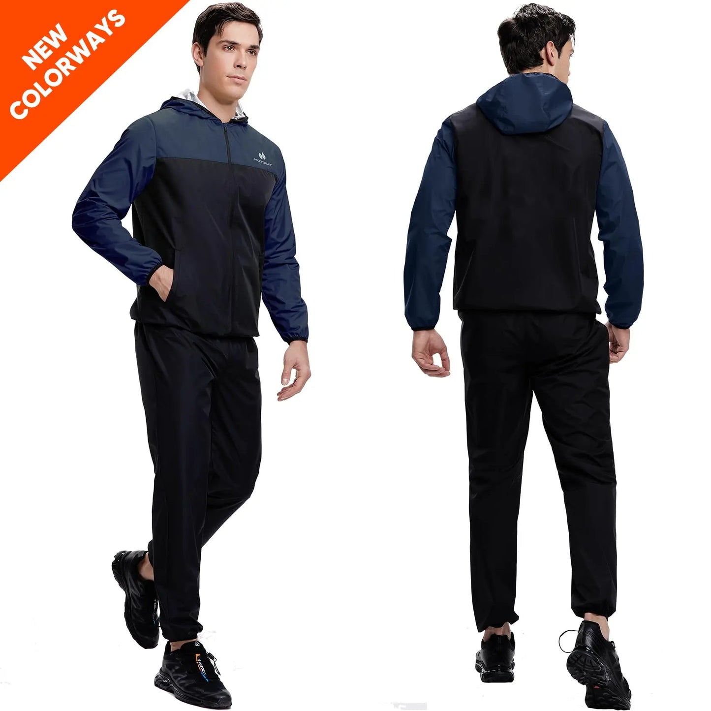 HOTSUIT Men's Sauna Suit - Full Body Sweat Jacket & Pants - The Champ Gear
