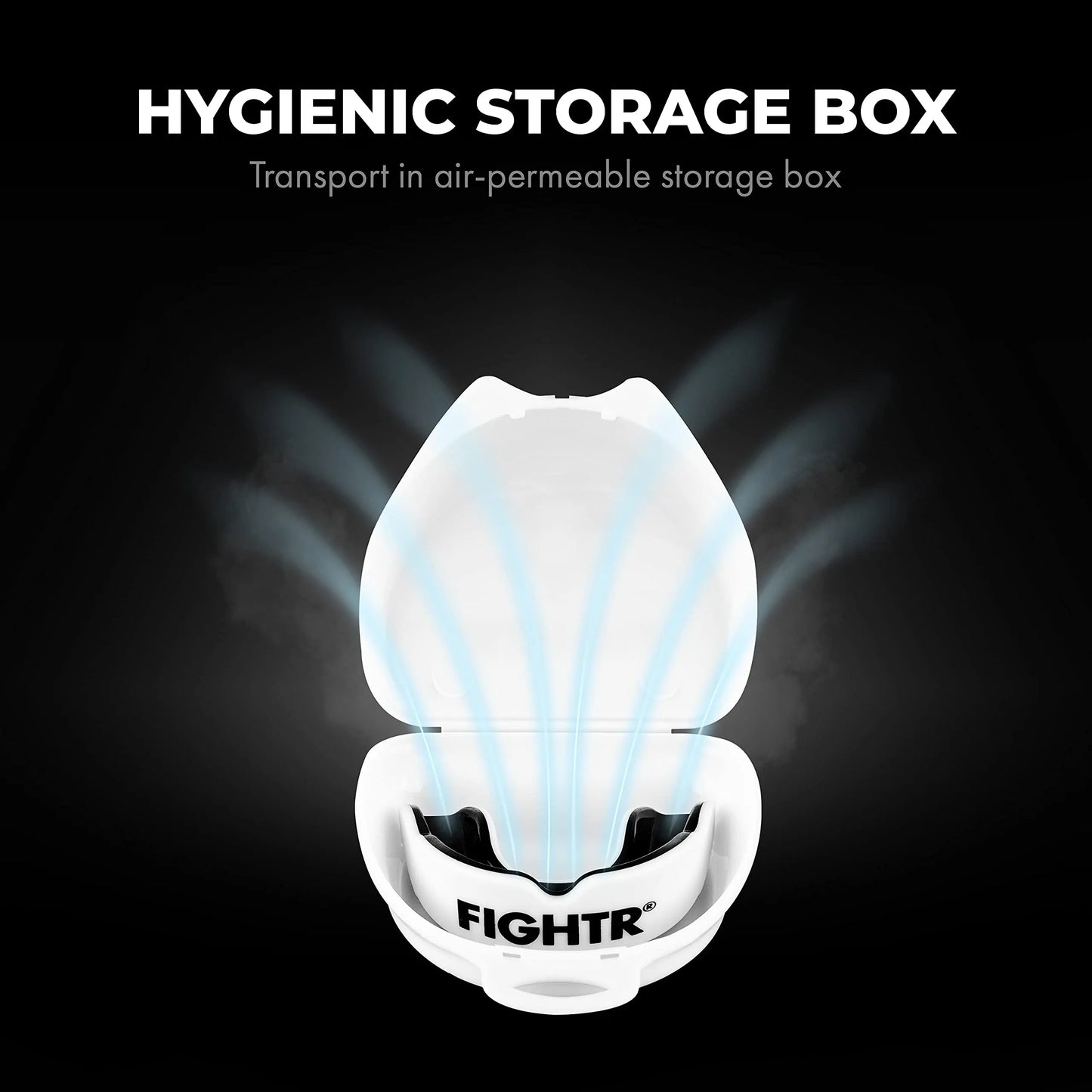 FIGHTR® Premium Mouth Guard - for Excellent Breathing & Easy to fit | Sports Mouth Guard for Boxing, MMA, Football, Lacrosse, Hockey and Other Sports | incl. hygienic Box The Champ Gear