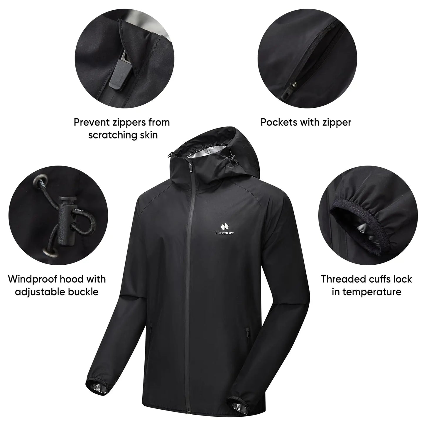 HOTSUIT Sauna Suit for Men Weight Loss Sweat Suit Boxing Exercise Sweat Sauna Jacket Pants - The Champ Gear