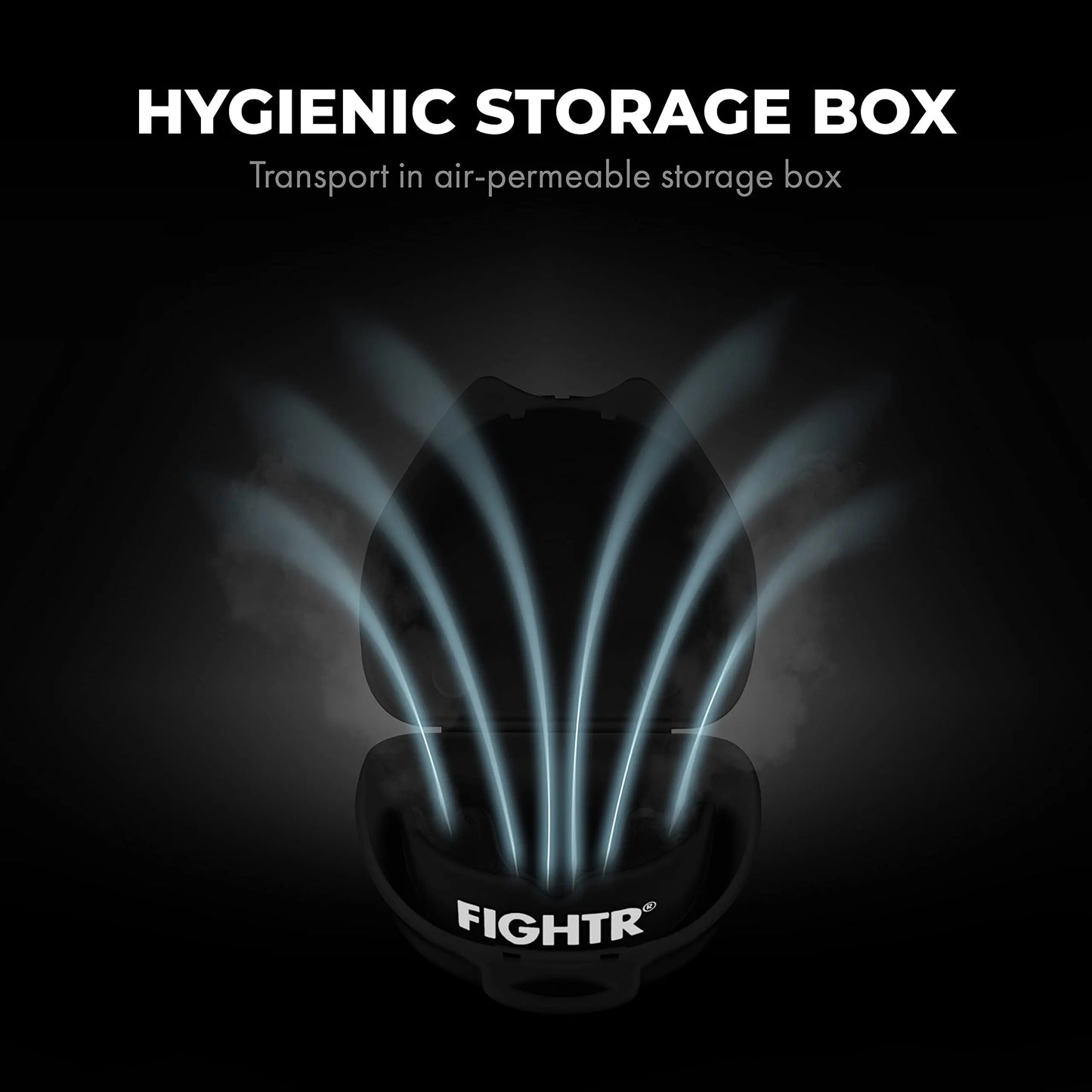 FIGHTR® Premium Mouth Guard - for Excellent Breathing & Easy to fit | Sports Mouth Guard for Boxing, MMA, Football, Lacrosse, Hockey and Other Sports | incl. hygienic Box The Champ Gear