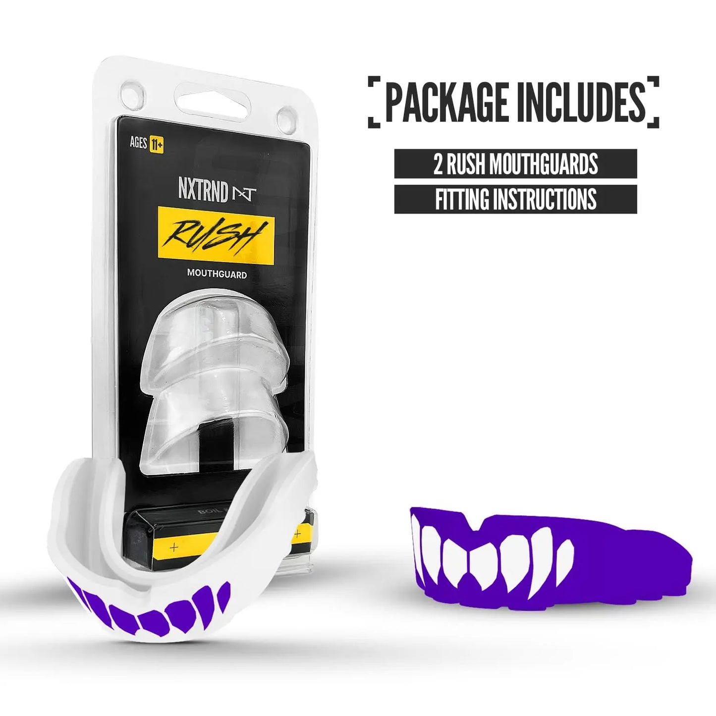 2 Pack Nxtrnd Rush Mouth Guard for Boxing and Other Sports (Neon Yellow) The Champ Gear