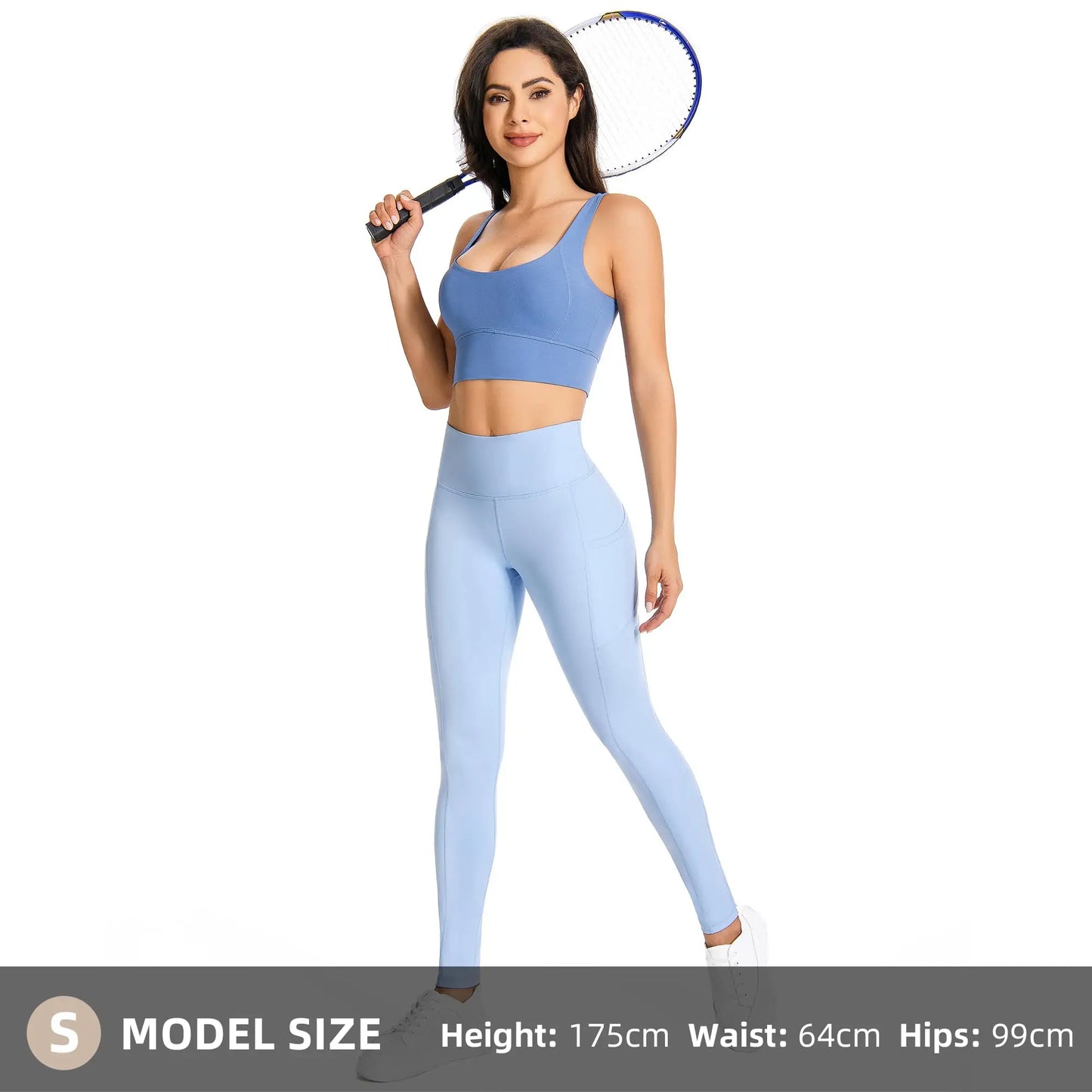 GymCope Leggings for Women with Tummy Control, 3 Pockets Yoga Pants, Non-See-Through Fabric for Yoga, Running, Gym The Champ Gear