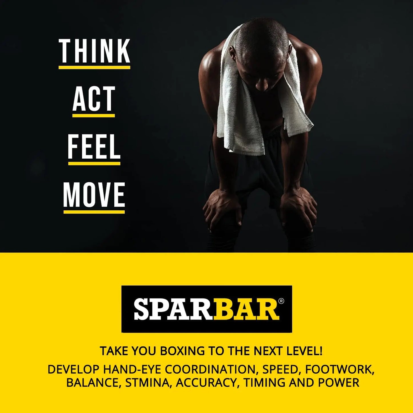 SPARBAR® PRO 5X Innovative Boxing Sparring Partner, The Original Freestanding Reflex Bag, Boxing Bag with Stand, Telescopic Height Adjustment, Standing Workout Punching Ball Speed Bag The Champ Gear