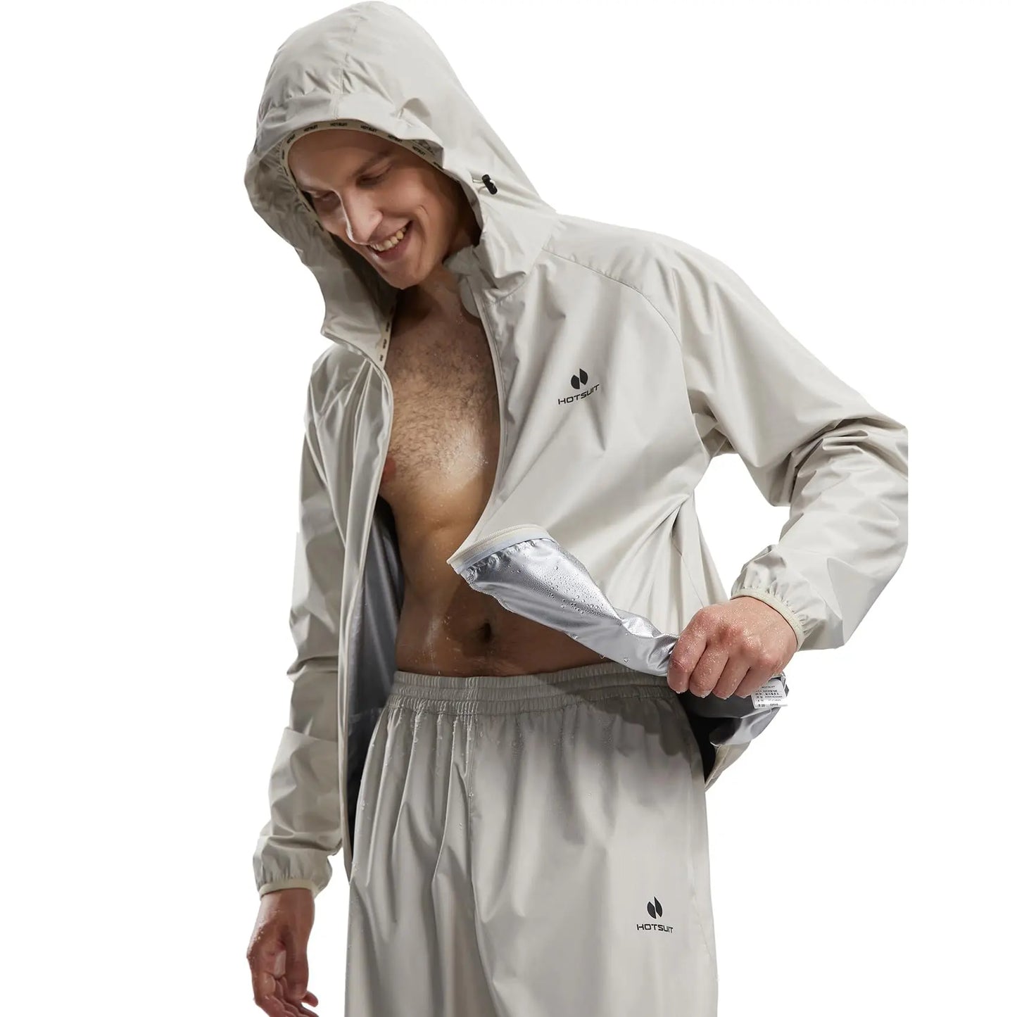 HOTSUIT Sauna Suit for Men Weight Loss Sweat Suit Boxing Exercise Sweat Sauna Jacket Pants - The Champ Gear