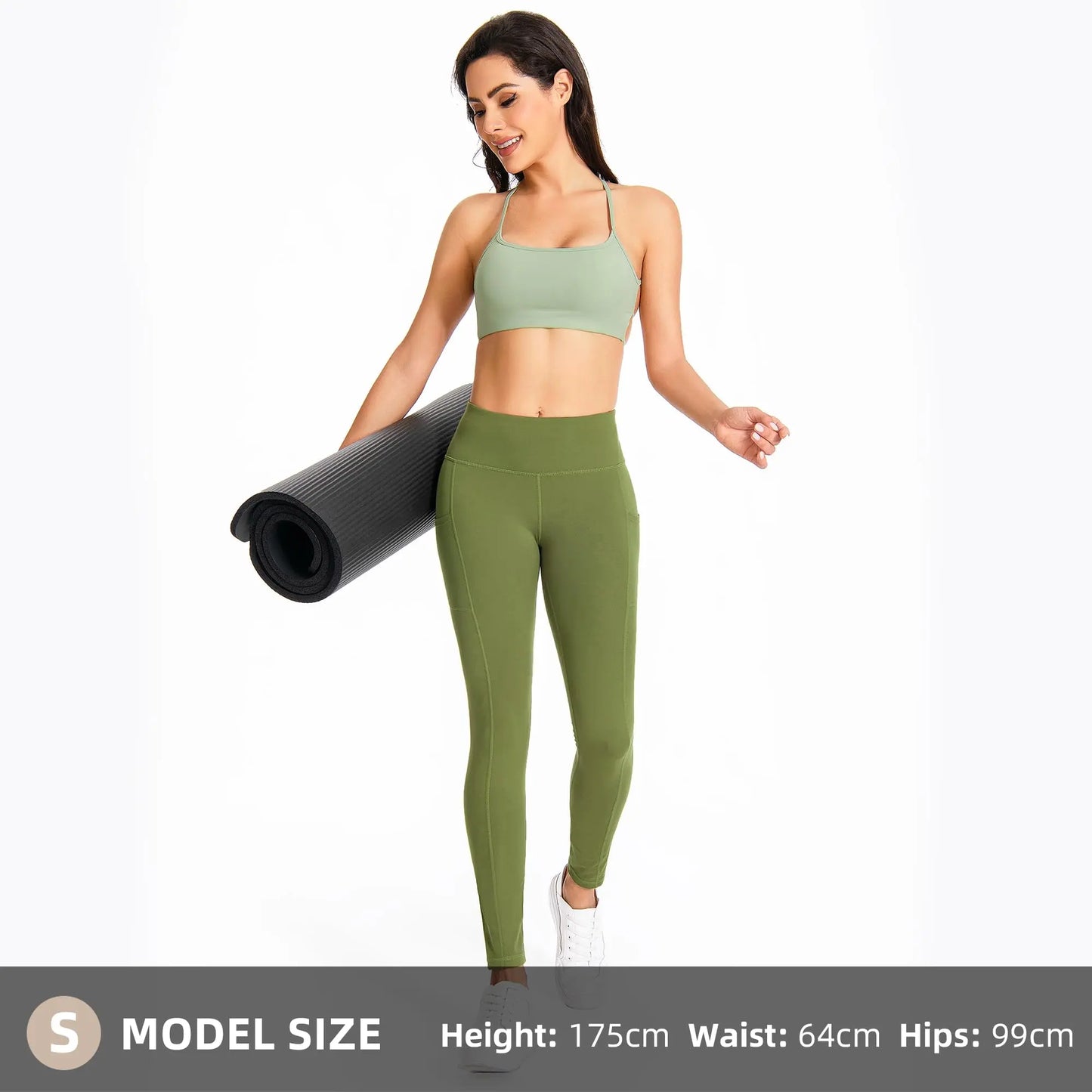 GymCope Leggings for Women with Tummy Control, 3 Pockets Yoga Pants, Non-See-Through Fabric for Yoga, Running, Gym The Champ Gear