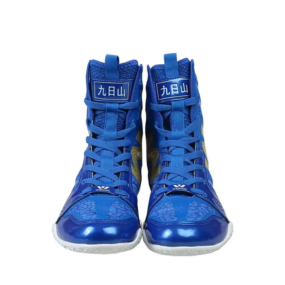 wesing Boxing Shoes Kickboxing Footwears Training High-top Ankle Boot Shoes with Large Size The Champ Gear