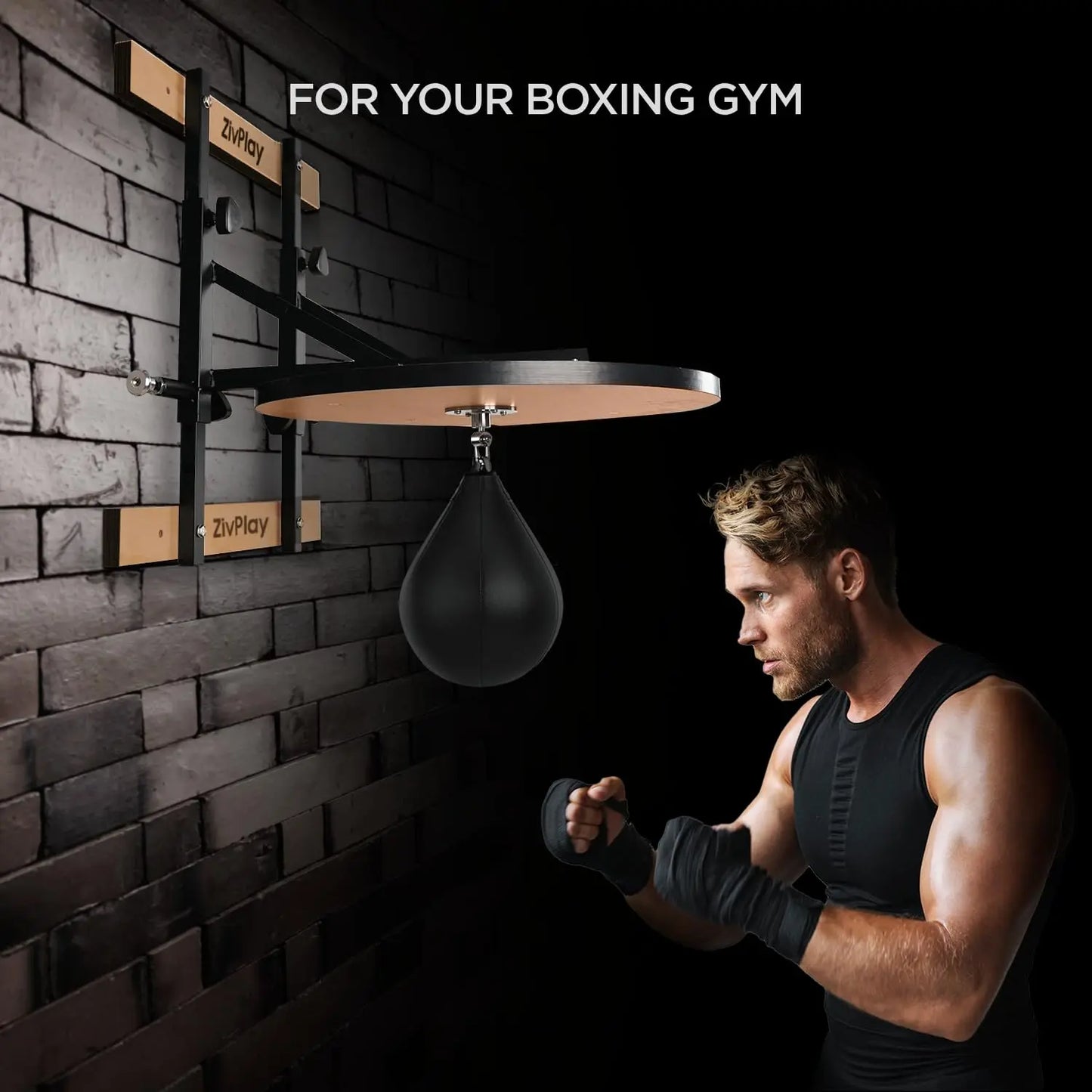 Speed Bag Platform Speed Bag Stand for Boxing Speed Bag Mount for Punching Practice Height Adjustable Includes Speed Bag and Air Pump 360° Swivel 24 Inch Board 1.5 Inch Thick The Champ Gear