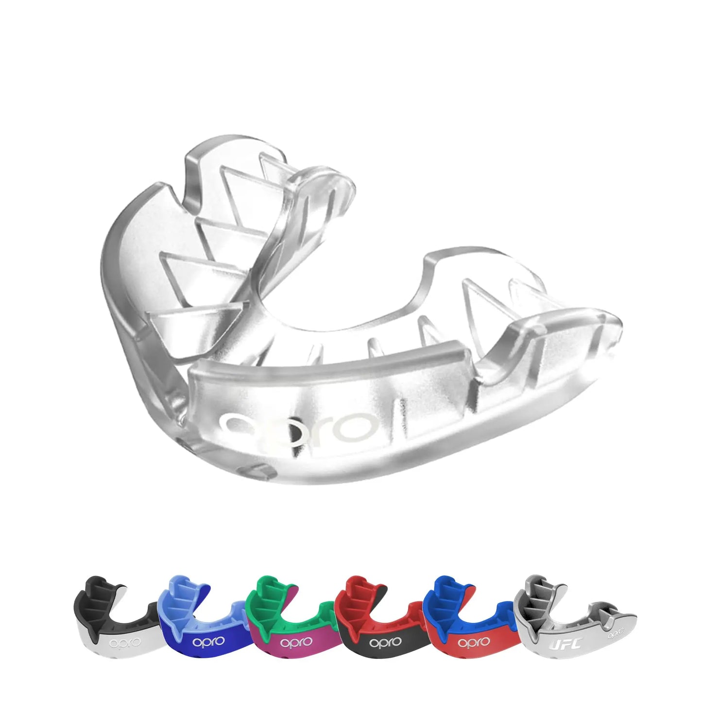 OPRO Silver Level Jawz Adult and Youth Sports Mouthguard With Case, Gum Shield Featuring Revolutionary Fitting Technology for Hockey, Rugby, Boxing MMA, BJJ, Karate, Judo, UFC (Black/Silver, Adult) The Champ Gear