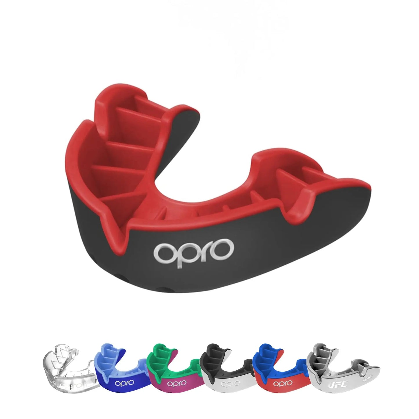 OPRO Silver Level Jawz Adult and Youth Sports Mouthguard With Case, Gum Shield Featuring Revolutionary Fitting Technology for Hockey, Rugby, Boxing MMA, BJJ, Karate, Judo, UFC (Black/Silver, Adult) The Champ Gear