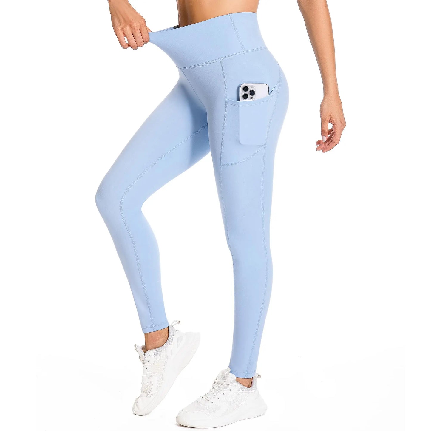 GymCope Leggings for Women with Tummy Control, 3 Pockets Yoga Pants, Non-See-Through Fabric for Yoga, Running, Gym The Champ Gear
