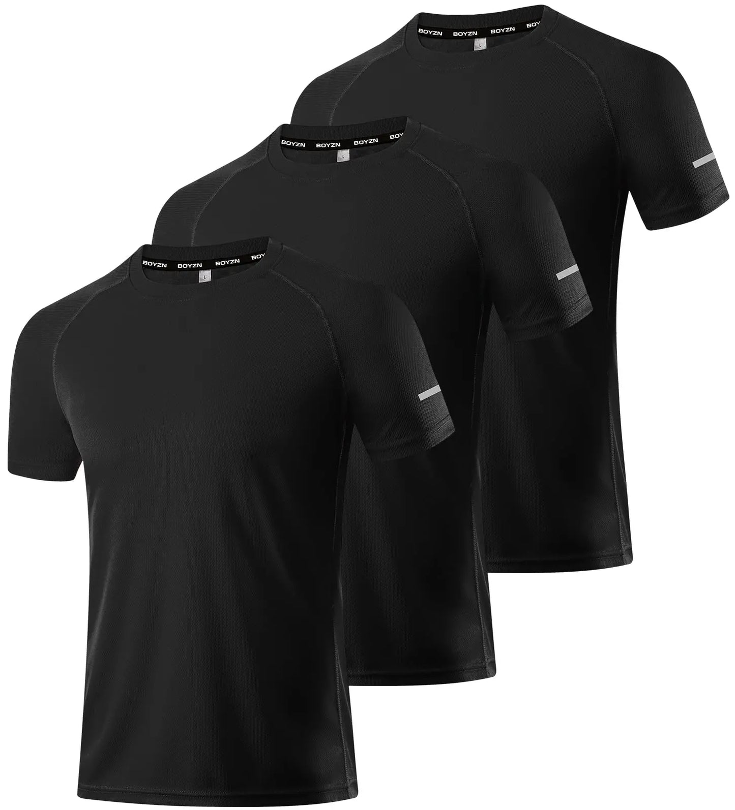 Boyzn 1, 3 or 5 Pack Men's Workout Running Shirts, Dry Fit Moisture Wicking T-Shirts, Sports Gym Athletic Short Sleeve Shirts The Champ Gear