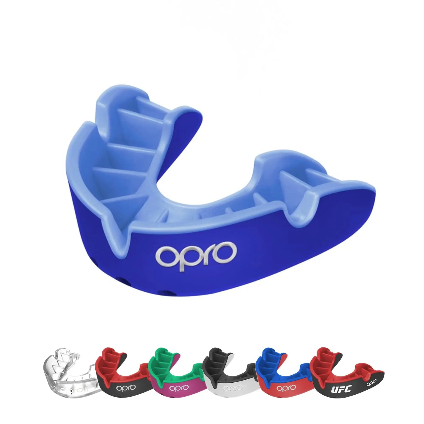 OPRO Silver Level Jawz Adult and Youth Sports Mouthguard With Case, Gum Shield Featuring Revolutionary Fitting Technology for Hockey, Rugby, Boxing MMA, BJJ, Karate, Judo, UFC (Black/Silver, Adult) The Champ Gear