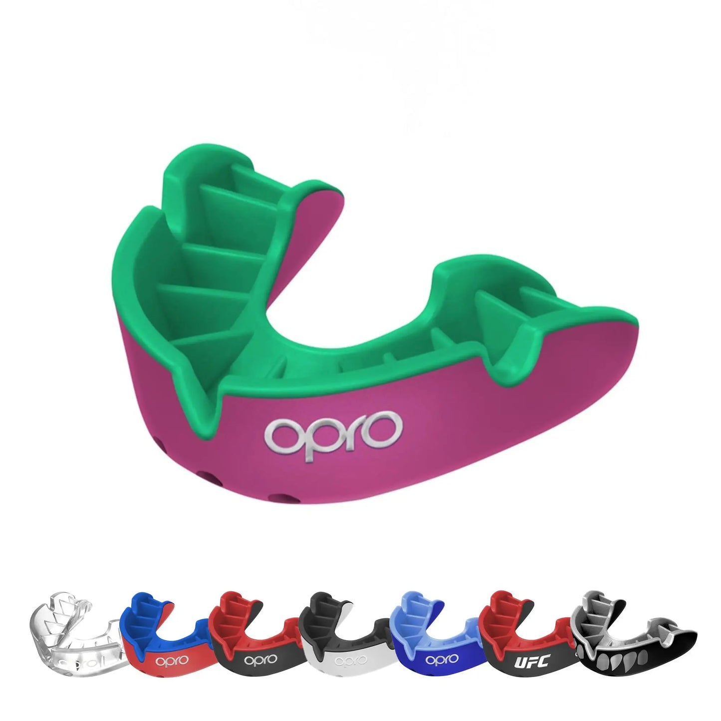 OPRO Silver Level Jawz Adult and Youth Sports Mouthguard With Case, Gum Shield Featuring Revolutionary Fitting Technology for Hockey, Rugby, Boxing MMA, BJJ, Karate, Judo, UFC (Black/Silver, Adult) The Champ Gear