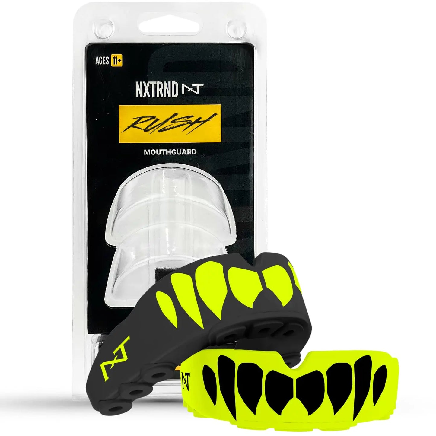 2 Pack Nxtrnd Rush Mouth Guard for Boxing and Other Sports (Neon Yellow) The Champ Gear