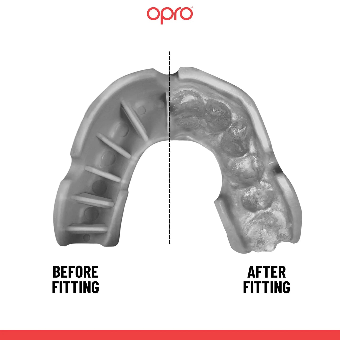 OPRO Silver Level Jawz Adult and Youth Sports Mouthguard With Case, Gum Shield Featuring Revolutionary Fitting Technology for Hockey, Rugby, Boxing MMA, BJJ, Karate, Judo, UFC (Black/Silver, Adult) The Champ Gear