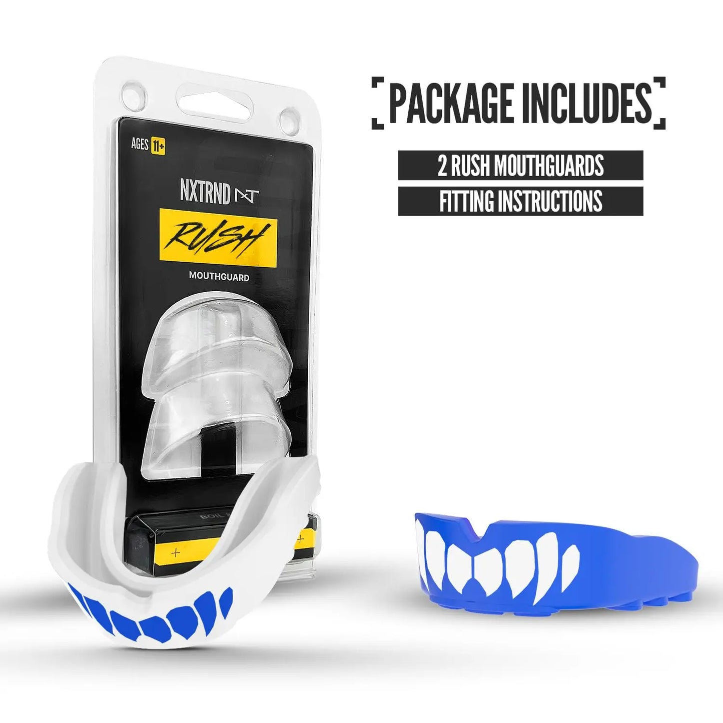 2 Pack Nxtrnd Rush Mouth Guard for Boxing and Other Sports (Neon Yellow) The Champ Gear