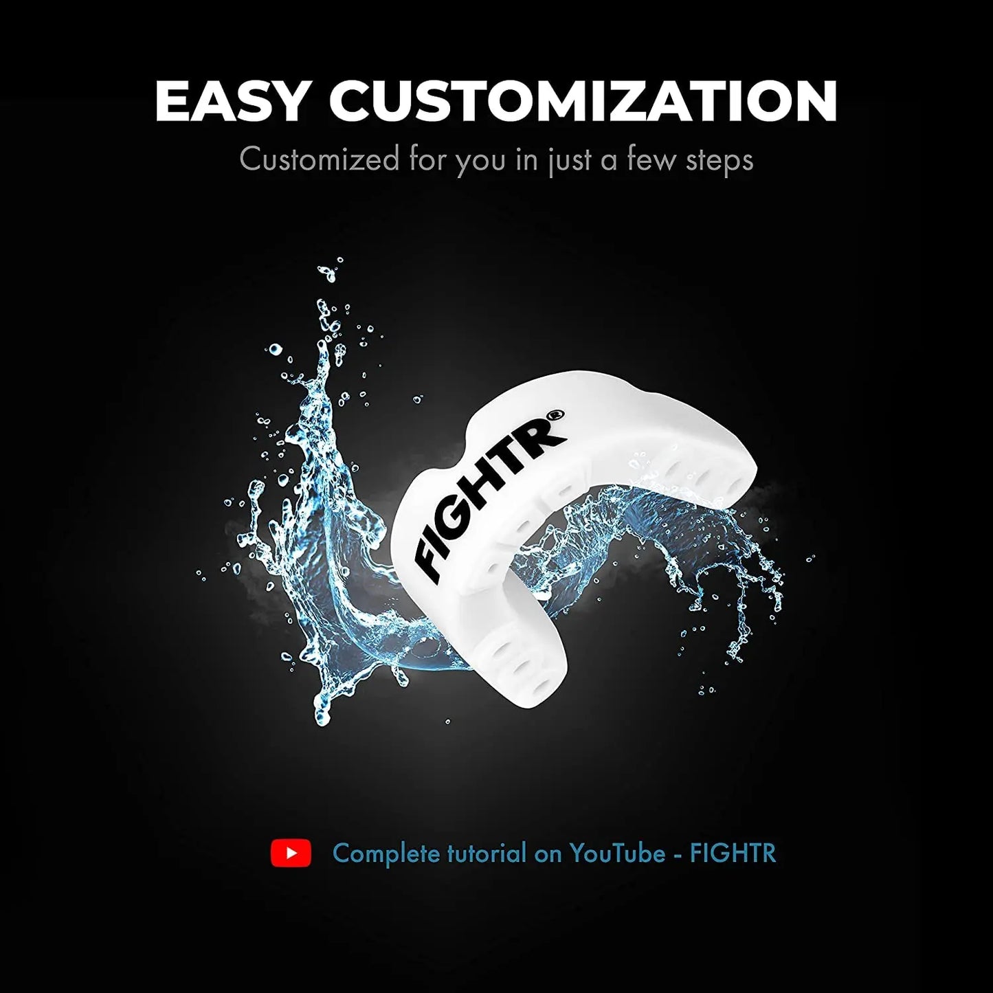 FIGHTR® Premium Mouth Guard - for Excellent Breathing & Easy to fit | Sports Mouth Guard for Boxing, MMA, Football, Lacrosse, Hockey and Other Sports | incl. hygienic Box The Champ Gear
