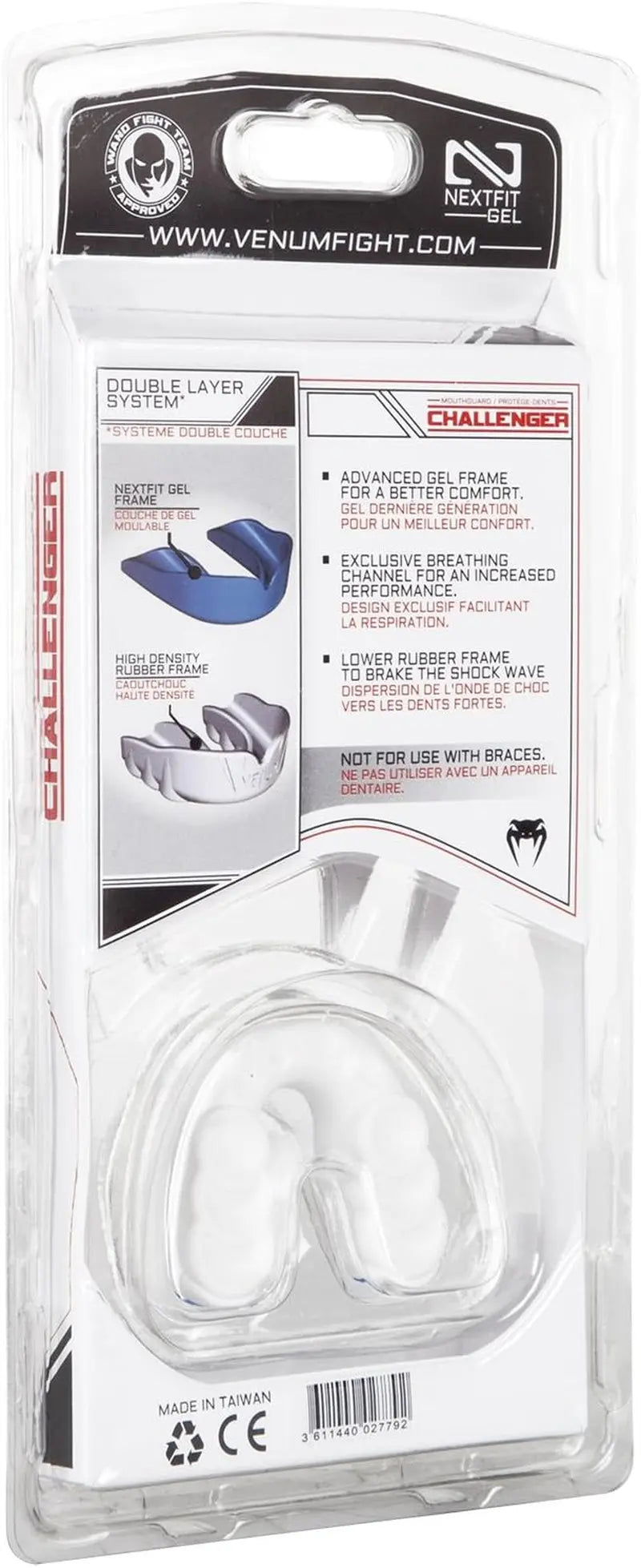 617 Challenger Mouthguard, White/Blue