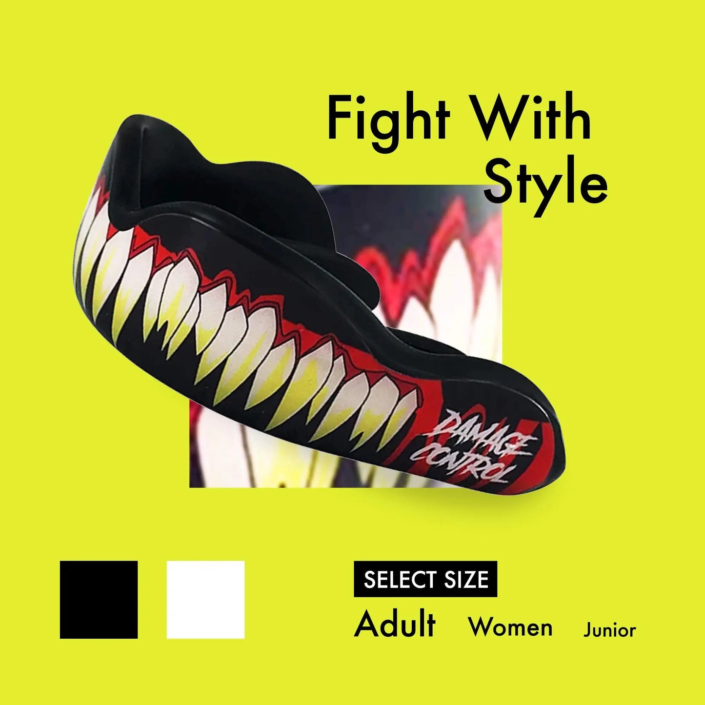 DAMAGE CONTROL High Impact Mouth Guard, Mouthguards for Sports, Boxing, Roller Derby, Hockey, Lacrosse Mouth Guard, Mouth Guards with Ultra Fit and Protection Against Shock The Champ Gear