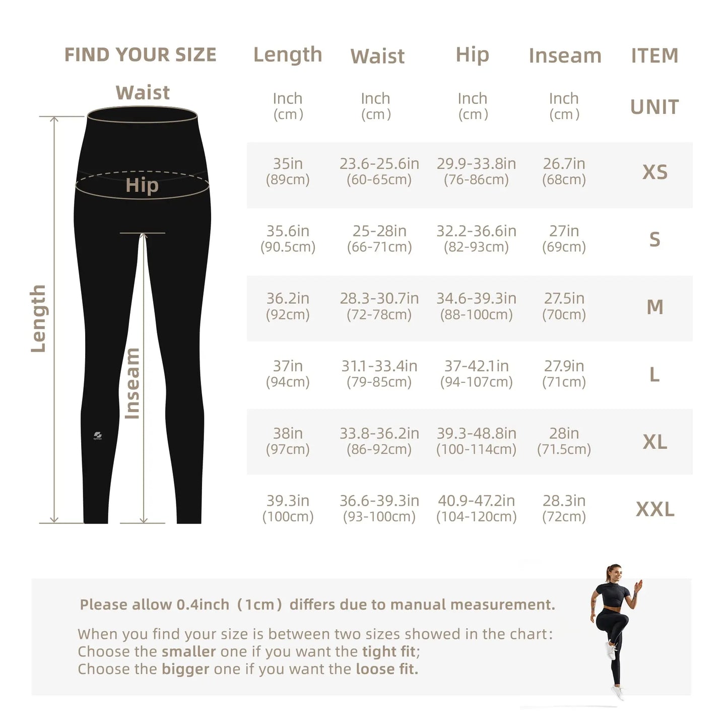 GymCope Leggings for Women with Tummy Control, 3 Pockets Yoga Pants, Non-See-Through Fabric for Yoga, Running, Gym The Champ Gear