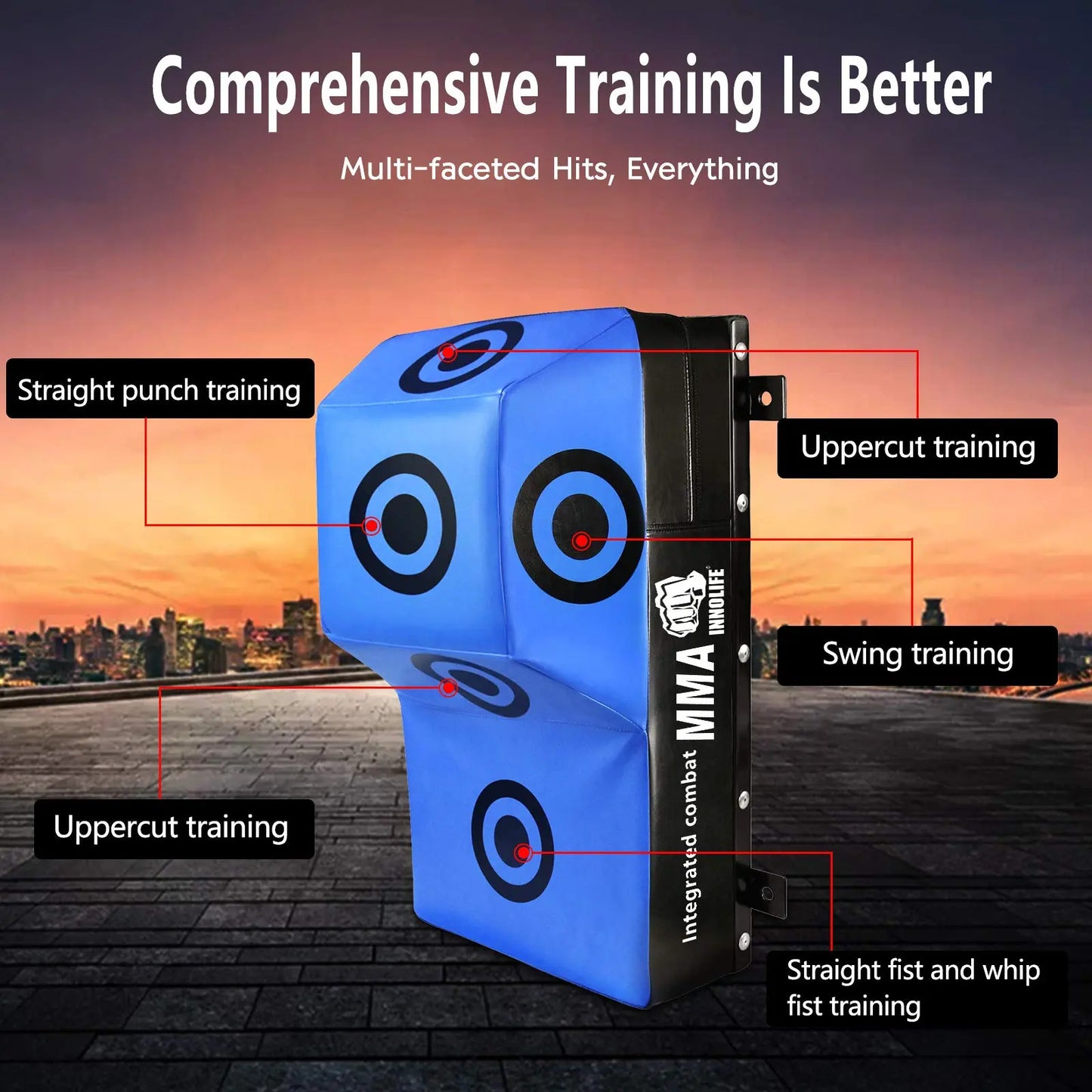 INNOLIFE Wall Mount Uppercut Boxing MMA Training Punching Target Size: S/L The Champ Gear