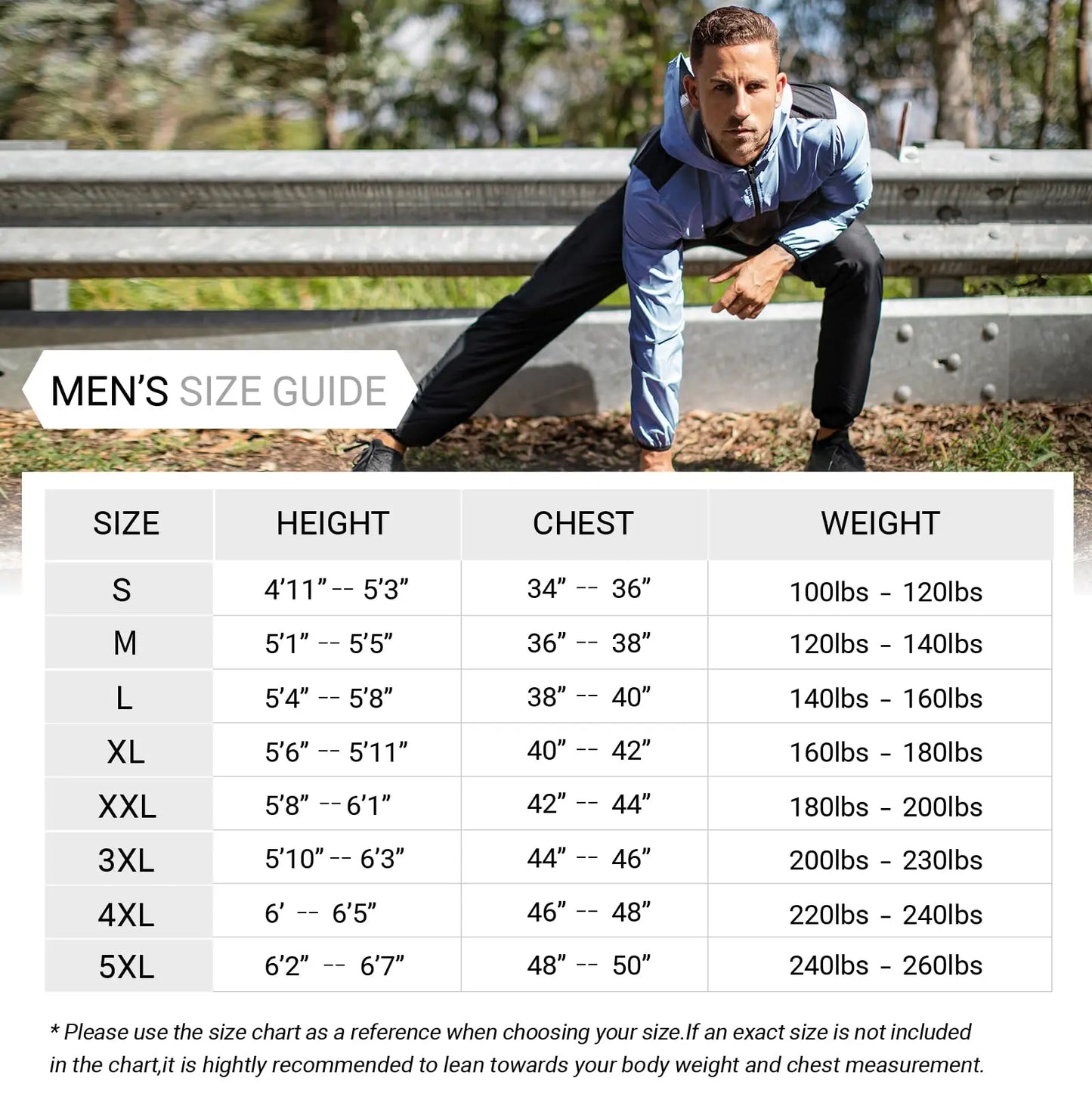 HOTSUIT Men's Sauna Suit - Full Body Sweat Jacket & Pants - The Champ Gear
