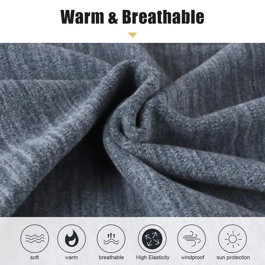 KGC 2 Pack Winter Neck Warmer Gaiter,Soft Fleece Windproof Face Cover Mask Scarf Bandana for Men & Women Outdoor Sports The Champ Gear