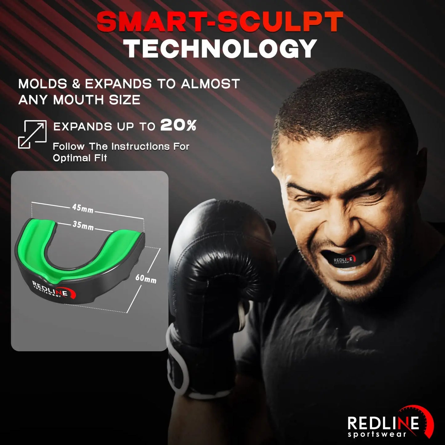 Premium Custom Molded Boxing Mouth Guard with case, Professional Mouth Guard for Braces for Sports | BPA Free Sports Mouth Guard for Football, Hockey, Lacrosse | Mouthpiece for Kids, Adult & Youth The Champ Gear
