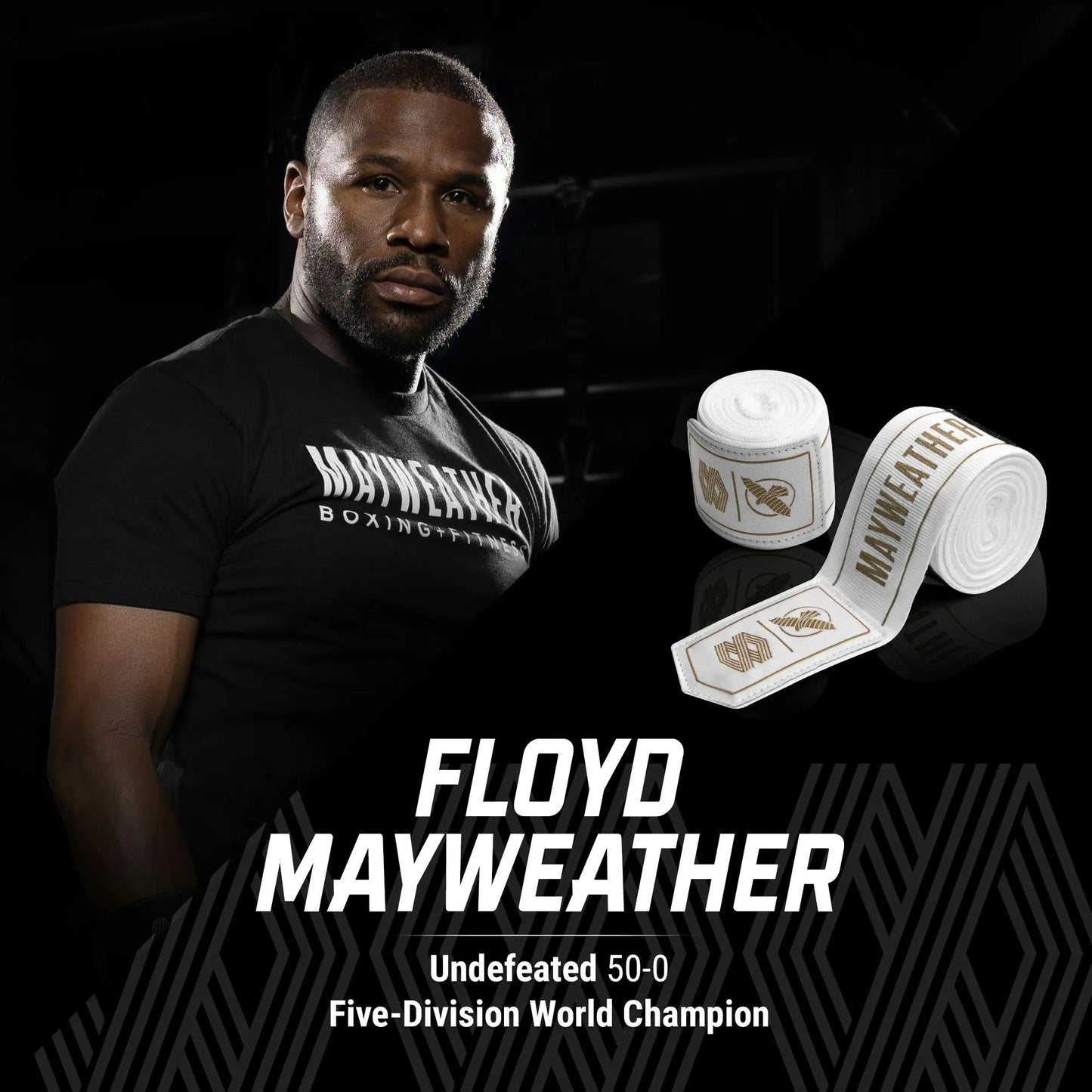 Hayabusa Mayweather Stretch Hand Wraps for Men and Women, 180 inches The Champ Gear
