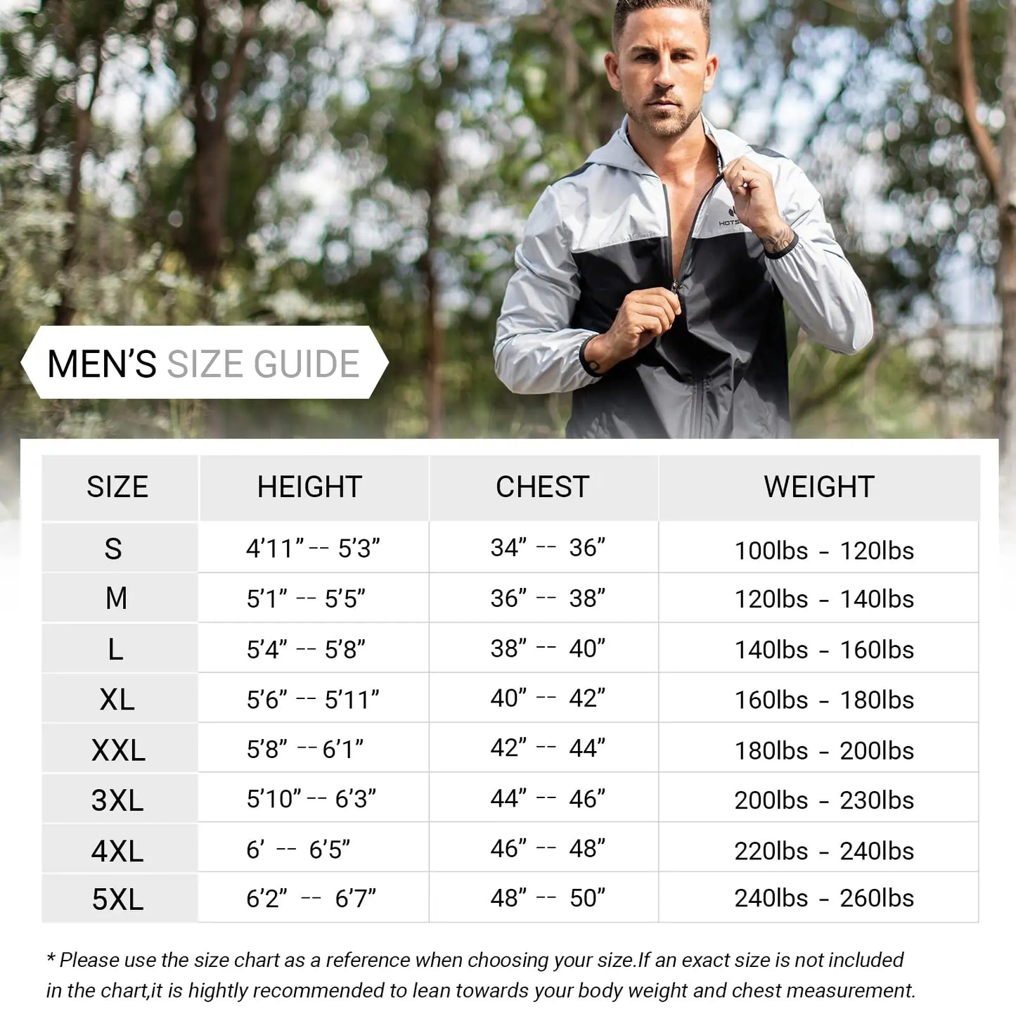 HOTSUIT Men's Sauna Suit - Full Body Sweat Jacket & Pants - The Champ Gear
