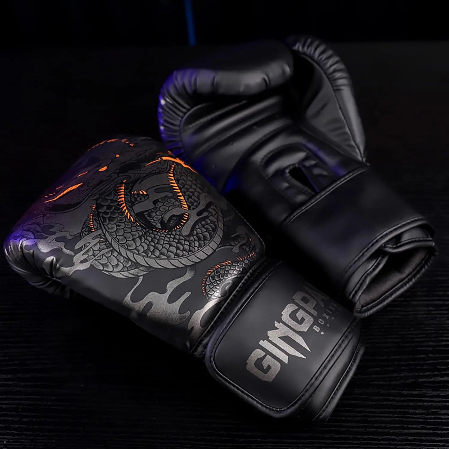 Boxing Gloves for Men and Women,Pro Training Sparring Gloves, for Boxing Kickboxing MMA Fighting,Adult Heavy Punching Bag Gloves,Workout Gloves for Boxing,Muay Thai (Black Silvery, 10oz) The Champ Gear
