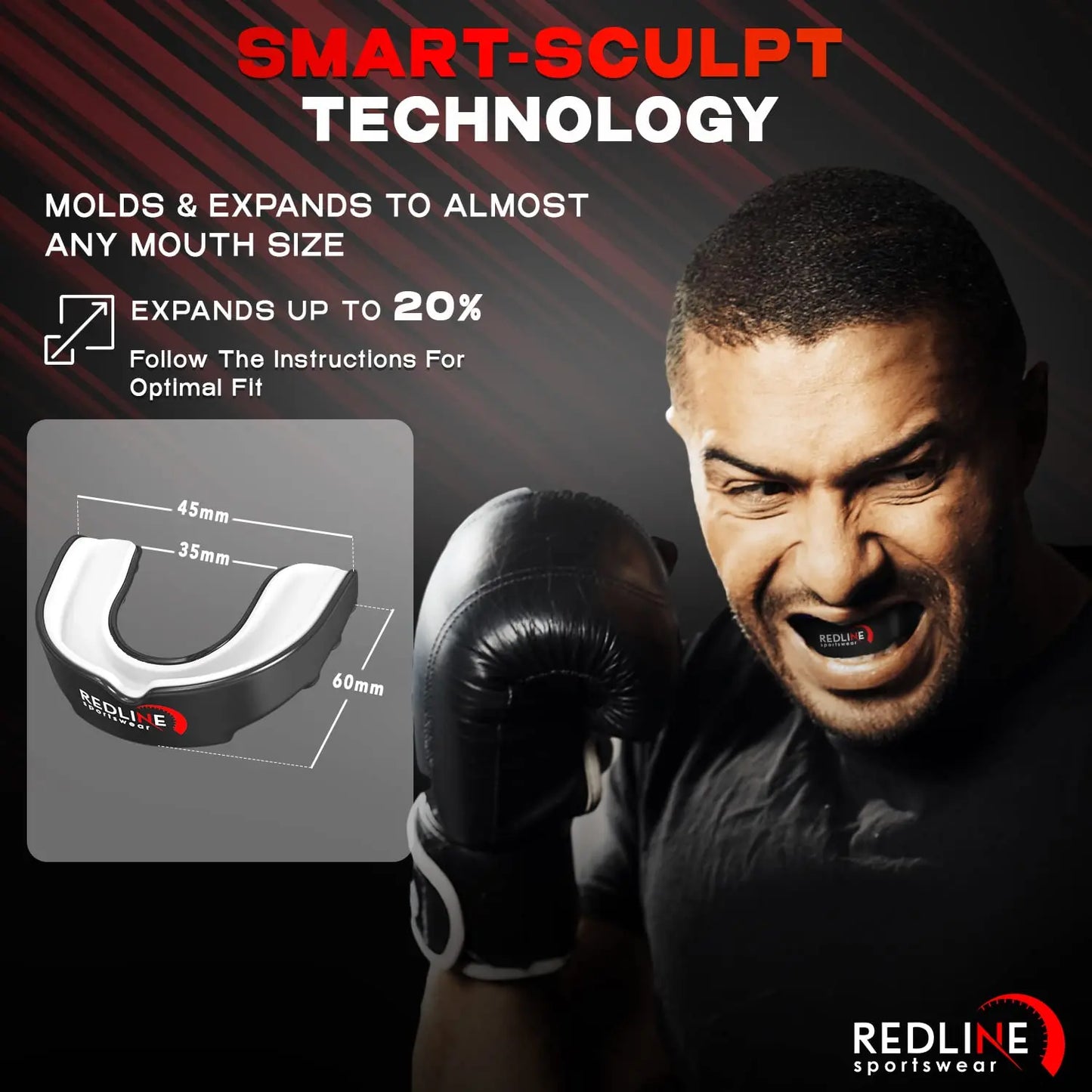 Premium Custom Molded Boxing Mouth Guard with case, Professional Mouth Guard for Braces for Sports | BPA Free Sports Mouth Guard for Football, Hockey, Lacrosse | Mouthpiece for Kids, Adult & Youth The Champ Gear