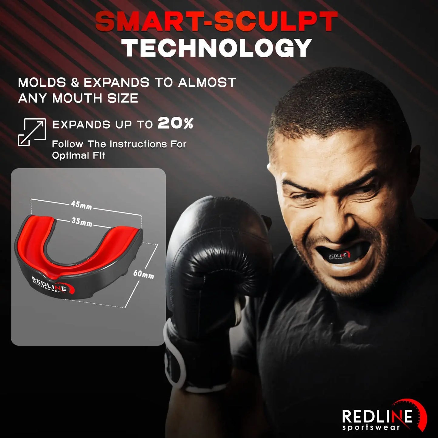 Premium Custom Molded Boxing Mouth Guard with case, Professional Mouth Guard for Braces for Sports | BPA Free Sports Mouth Guard for Football, Hockey, Lacrosse | Mouthpiece for Kids, Adult & Youth The Champ Gear