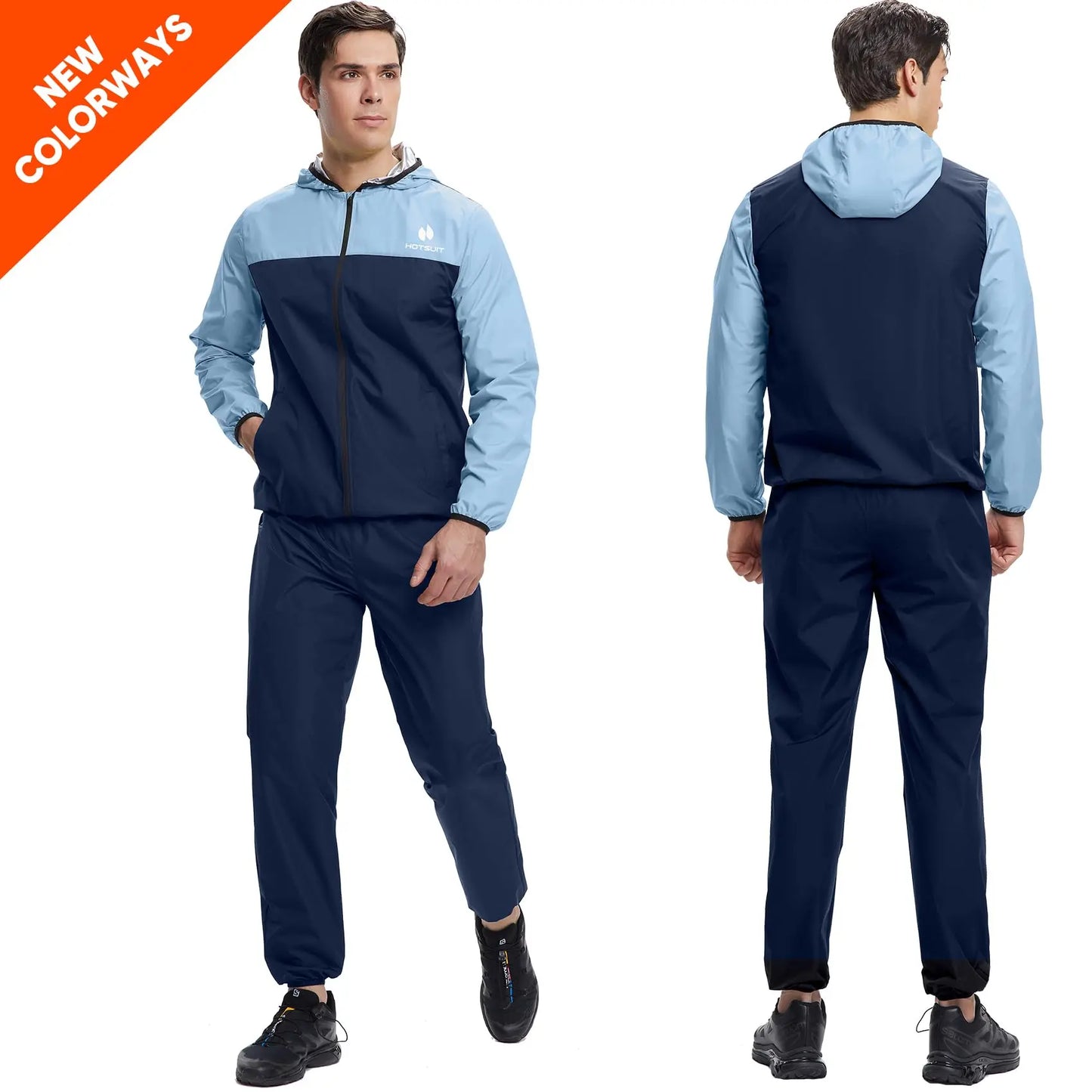 HOTSUIT Men's Sauna Suit - Full Body Sweat Jacket & Pants - The Champ Gear