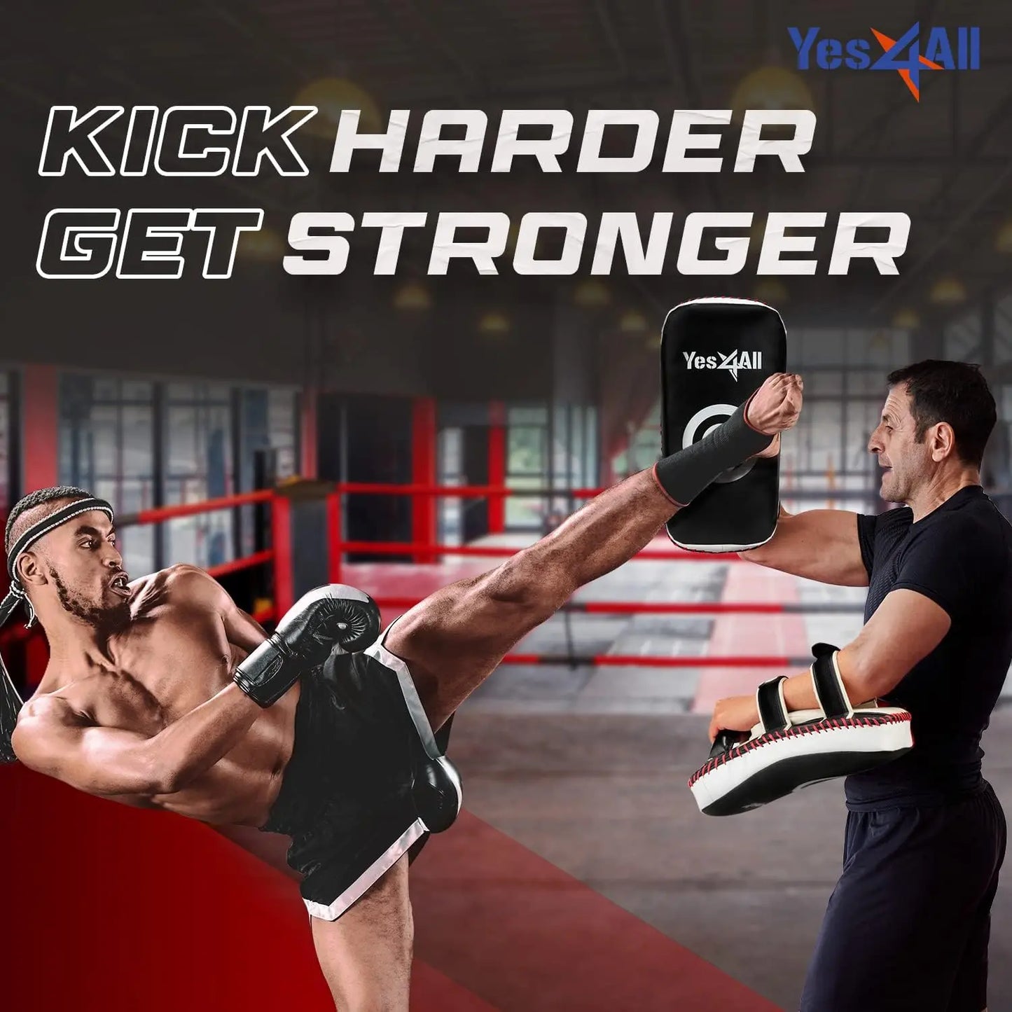 Yes4All Curved Thai Pad MMA Strike Kick Shield The Champ Gear