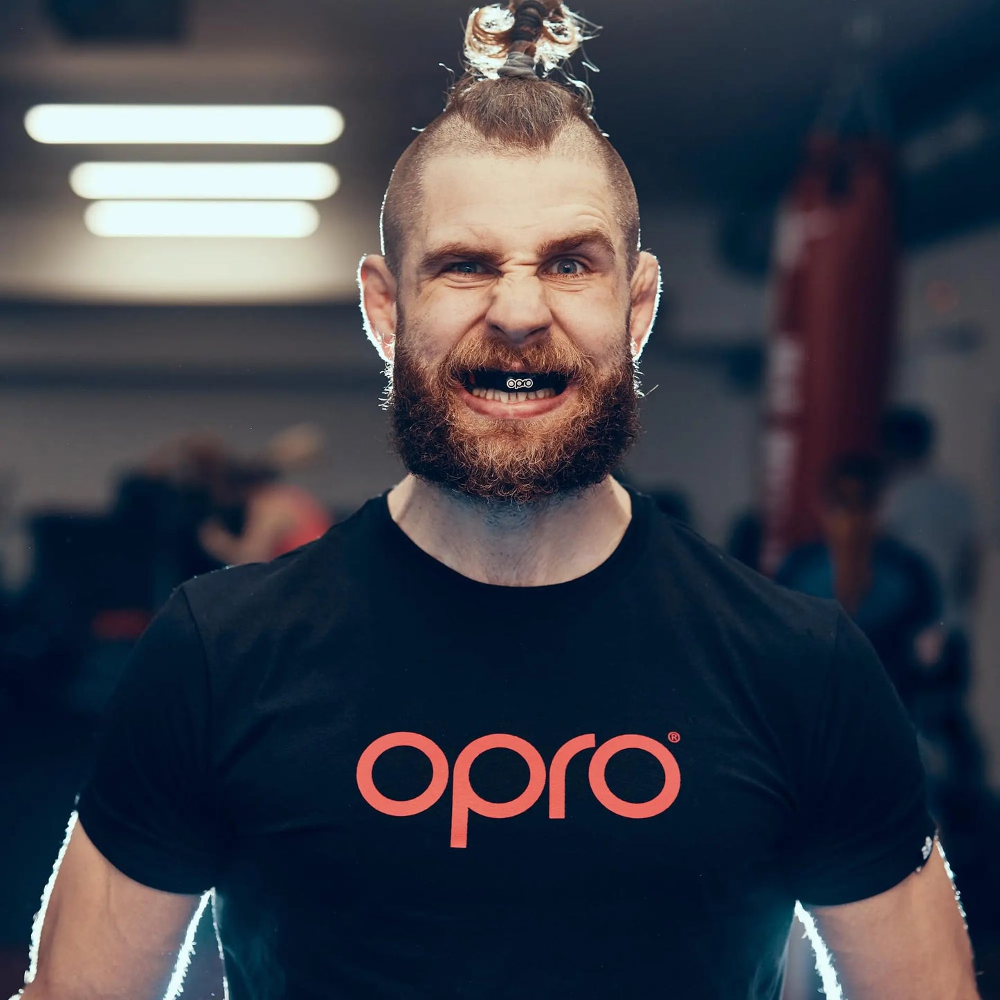 OPRO Silver Level Jawz Adult and Youth Sports Mouthguard With Case, Gum Shield Featuring Revolutionary Fitting Technology for Hockey, Rugby, Boxing MMA, BJJ, Karate, Judo, UFC (Black/Silver, Adult) The Champ Gear
