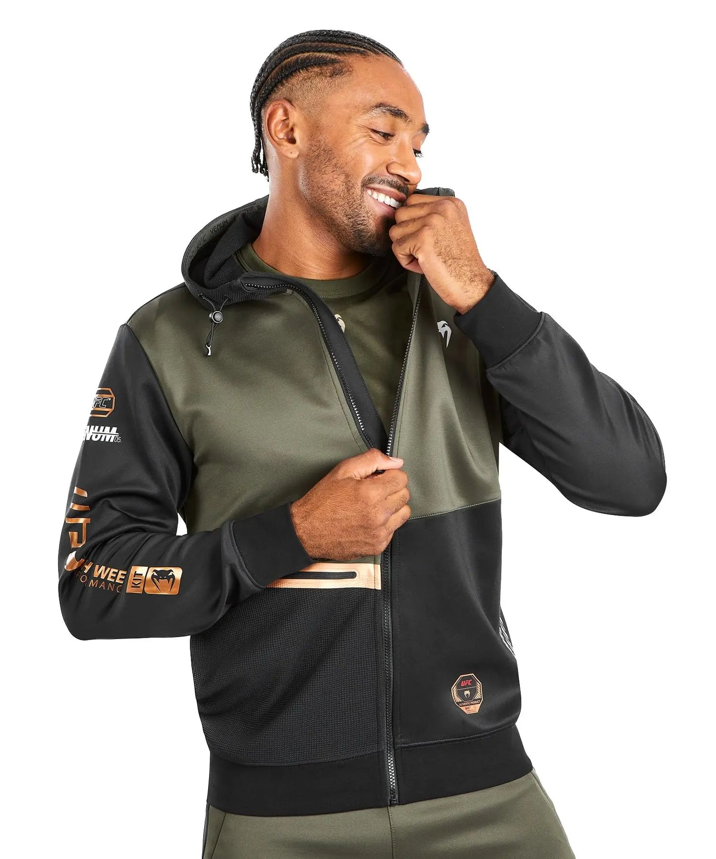 Venum Men's UFC Adrenaline Fight Week Zip Hoodie The Champ Gear